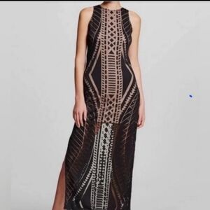 Special event black dress Mossimo layered black and tan XS dress